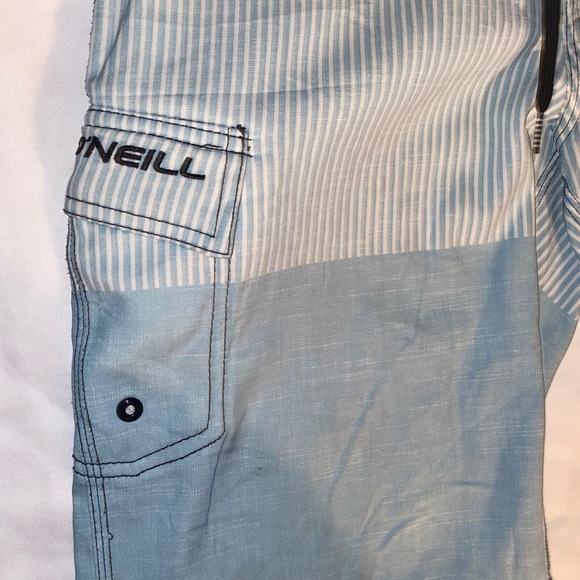ONeill Board Shorts Swimwear Mens Swim Trunk Blue Striped Size 28x10 - Picture 3 of 9